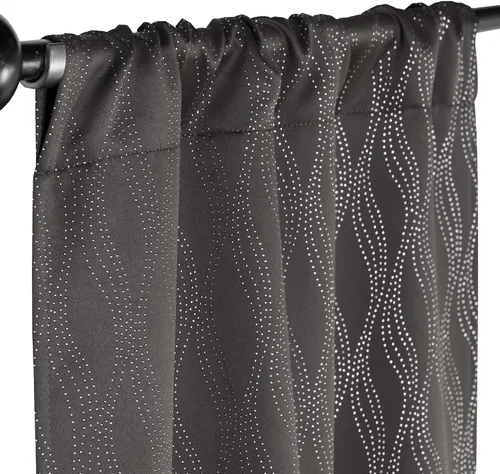 Miniatura 2 de BLUENILEMILLS Paneles de cortinas opacas para oscurecer la habitación con bolsillo para barra, cortinas perfectas para ventanas de cocina