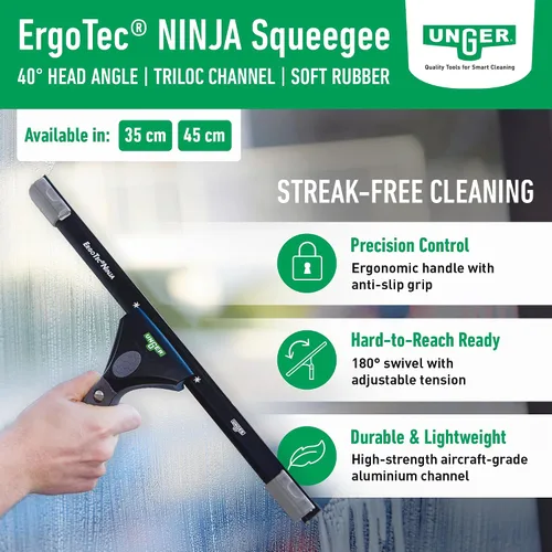 Miniatura 3 de UNGER Escobilla de ventana negra de 18 pulgadas