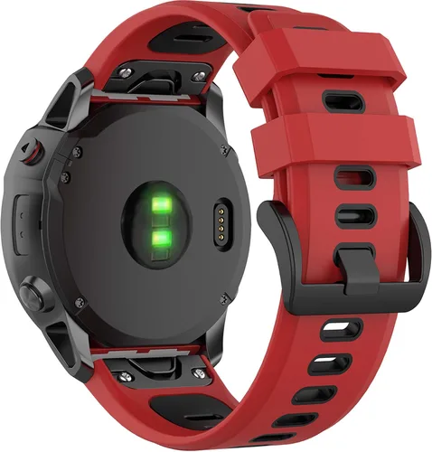 Miniatura 8 de Compatible con Garmin Fenix 6X Sapphire Band para mujeres y hombres, bandas de repuesto de silicona Quickfit de 0.86 pulgadas (1.024 in), correas