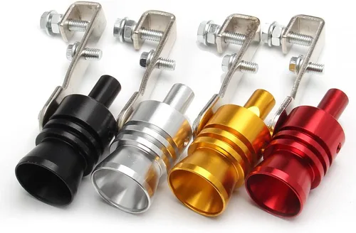 Miniatura 2 de MEA CO005 - 2 silbatos turbo universales de aleación de aluminio, silenciador de escape con sonido turbo para tubo de escape de automóvil, silbato