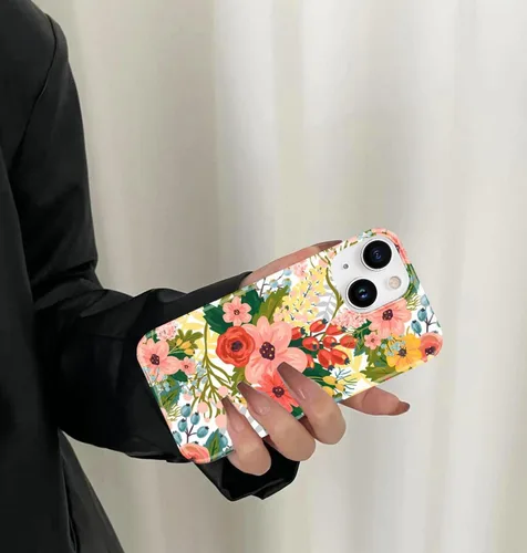 Miniatura 5 de J.west Funda para iPhone 13 de 6.1 pulgadas, estilo moderno de verano, bonito ramo floral con estampado de flores botánicas de jardín, delgada