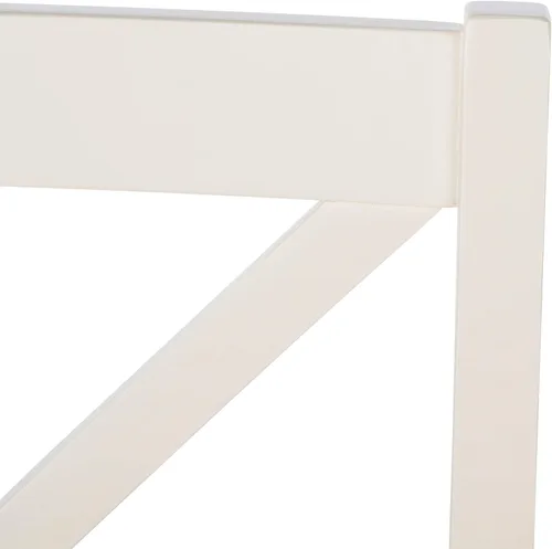 Miniatura 4 de Safavieh Home Collection Akash - Silla de comedor de 18 pulgadas con respaldo en X blanco y natural (juego de 2)