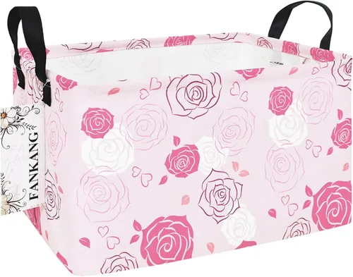 Miniatura 20 de Canasta plegable de almacenamiento para guardería, con revestimiento de polietileno impermeable, de grand tamaño, para niños y niñas, oficina