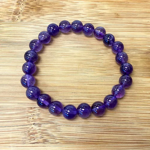 Miniatura 7 de Gem Avenue Handmade Round Bead Stretch Bracelet Unisex Natural Stone Beaded Jewelry for Men & Women, Elastic Wristband for Daily Wear