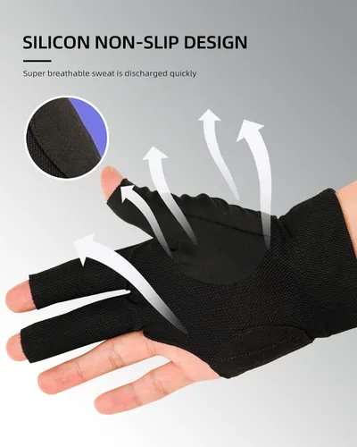 Miniatura 37 de KONLLEN Billiards Gloves for Left Hand/Right Hand L/XL Pool Gloves Professional Non-Slip Adjustable Breathable Snooker Gloves Popular Sizes for Men