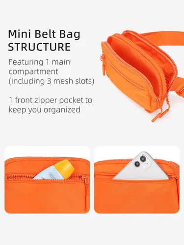Miniatura 24 de WESTBRONCO Riñoneras para mujeres y hombres, bolsa para cinturón con bolsillos con cremallera, riñoneras modernas, bolsas cruzadas ligeras de 1