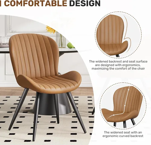 Miniatura 6 de Miereirl Juego de mesa y sillas de comedor moderno redondo, con una mesa de comedor de madera equipada con compartimentos de almacenamiento