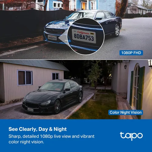 Miniatura 6 de Tapo Cámara de seguridad inalámbrica para exteriores de 1080p, batería de hasta 180 días, detección de persona, visión nocturna a color, Negro