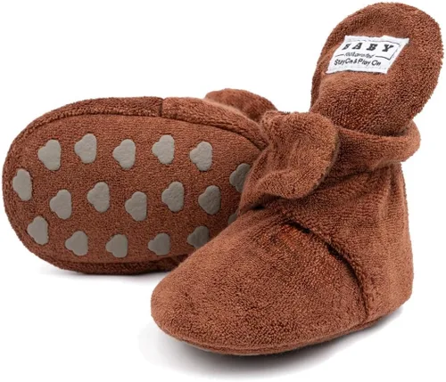 Miniatura 204 de Sawimlgy - Botines de algodón antideslizantes para recién nacido, con agarre, para cuna o para el invierno