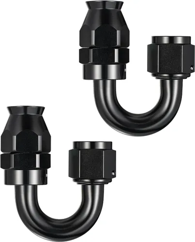Miniatura 17 de EVIL ENERGY 6AN PTFE montaje extremo manguera montaje 180 grados negro para manguera de PTFE solamente 2PCS