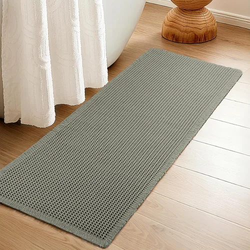 Miniatura 14 de Alfombra de Baño de Lujo tipo Waffle, Súper Absorbente Antideslizante, Alfombras de Baño Bohemias, Ultra Suaves y Cómodas, Lavables a Máquina