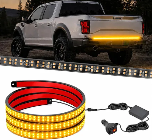 Miniatura 13 de Nilight - Tira de luz para plataforma trasera de camión de 48 pulgadas con marco de aluminio, tira de luz LED de triple fila de 780 LED con luces
