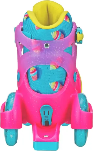 Miniatura 4 de Patines Fun Roll para Principiantes de Roller Derby, Talla Ajustable, Patines para Niños, Niños Pequeños, Niños y Niñas Helado