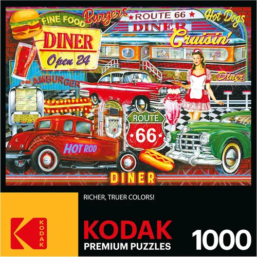 Miniatura 4 de RoseArt - Kodak Premium - 50's Diner - Rompecabezas de 1000 piezas para adultos
