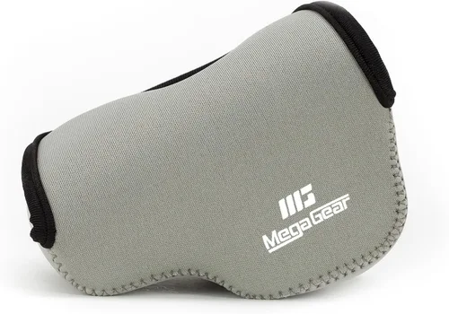 MegaGear. Funda para cámara, ultra liviana neopreno con mosquetón para Sony A6000, A6300 con lente 16-50 Gris