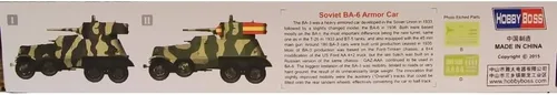 Miniatura 2 de Hobby Boss 1/35 Kit de modelo de coche de armadura soviética BA-6