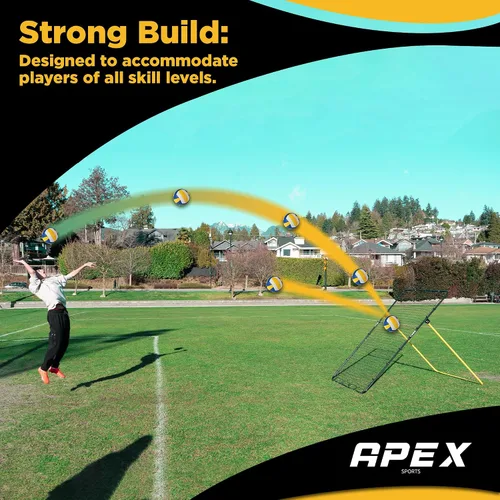 Miniatura 9 de Apex Sports Adjustable Volleyball Rebounder Net 7x4 ft – Bounce Back Training Equipment with Angle Customization for Practicing Volleying, Bumping