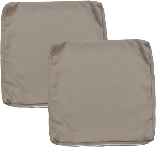 Miniatura 55 de FLYMEI Patio Cushion Covers 16x16x2.5 Waterproof Outdoor Cushion Cover Replacement 1Packs Outdoor Seat Cushion Slipcover for Rattan Chair Sofa, Beige