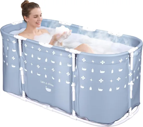 Bañera portátil, bañera plegable sin instalación, bañera de hidromasaje caliente sin instalación, bañera independiente para ducha, caravana,