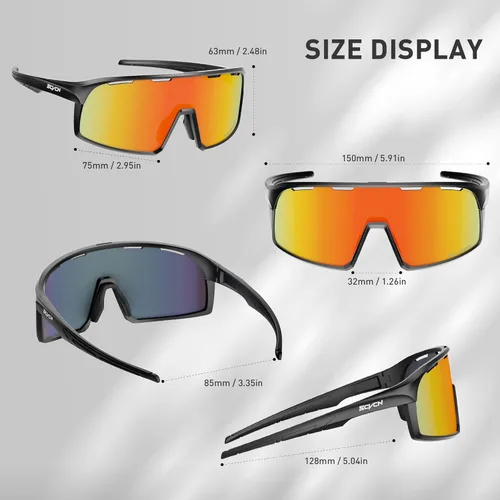 Miniatura 4 de SCVCN Photochromic Cycling Glasses Sport Sunglasses Clear MTB BMX Men Women Running Driving S145