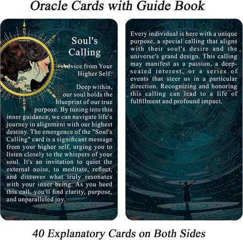 Miniatura 5 de Seeds of Stardust Oracle Deck, Cartas cósmicas de Oráculo para la intuición, 80 cartas del tarot para orientación divina y mensajes superiores del yo