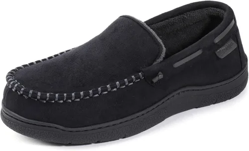 Miniatura 10 de Zigzagger - Pantuflas estilo mocasín de microgamuza y espuma viscoelástica, para hombre