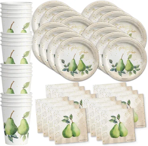 Miniatura 16 de Suministros para fiestas de spa para niñas - Kit de fiesta de pijamas para 16 El juego de vajilla incluye platos, servilletas y tazas