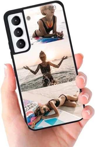 Miniatura 2 de Funda de teléfono personalizada para Samsung Galaxy S22 5G, vidrio templado antiarañazos, a prueba de golpes, suave, TPU con foto, imagen, texto