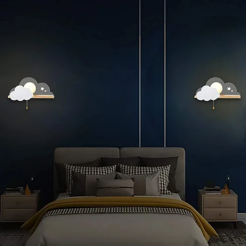Miniatura 7 de Luces en forma de nube, para dormitorio, niños, lámparas de nube blanca, luces de noche para niños, decoración de interiores, lámparas de luz