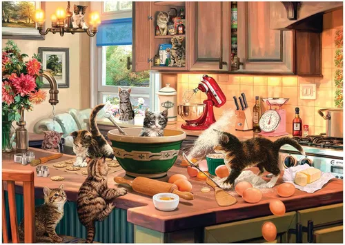 Miniatura 2 de Anatolian Puzzle - Alcaparras de cocina para gatitos, rompecabezas de 700 piezas, #2700