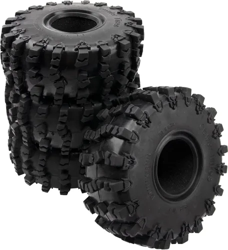 Miniatura 9 de ShareGoo - Neumáticos de goma ShareGoo de 2.2 pulgadas para terreno de barro, súper agarre, neumáticos suaves OD 5.827 in y 2.2 pulgadas, ruedas RC