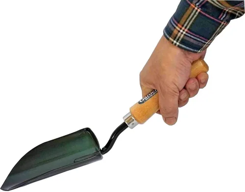 Miniatura 6 de Garden Helper Herramienta de mano de paleta de jardín grande, pala de mano para plantar y trasplantar, hoja de acero japonés resistente, mango