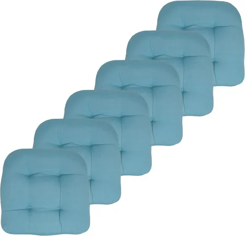 Miniatura 62 de Sweet Home Collection - Cojines para silla de patio al aire libre, cojines prémium con relleno grueso y cómodo de fibra, con tul, 19 x 19 pulgadas