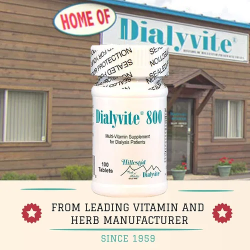 Miniatura 4 de Hillestad Labs Dialyvite 800 Suplemento multivitamínico para pacientes en diálisis, 100 tabletas, amarillo, original