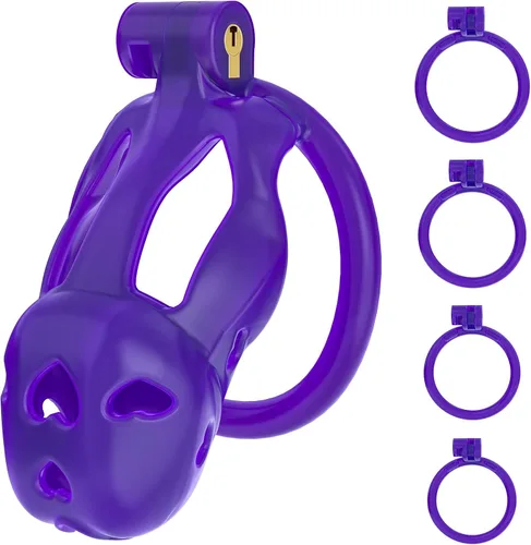 Miniatura 9 de Love 1.0 - Jaula de castidad – Dispositivo de castidad masculina de resina ligera con bloqueo invisible, equipo de bondage para hombres, diseño