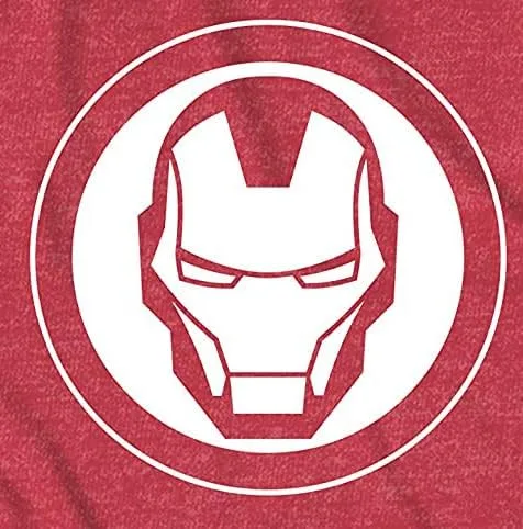 Miniatura 3 de Marvel Avengers Iron Man Mask Logo Endgame camiseta para hombre
