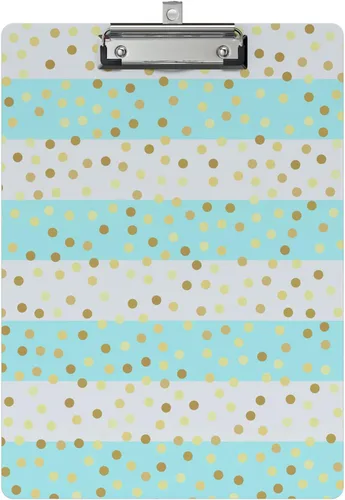 Bonito portapapeles de madera con diseño decorativo A4 tamaño carta para oficina, tamaño estándar 9 x 12.5 pulgadas con clip de metal de perfil