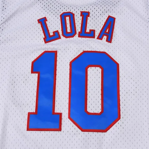 Miniatura 3 de Camisetas de baloncesto para hombre #10 Lola #1 Bugs Space Movie Sports Shirts 90s Hiphop Party Clothing White