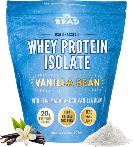 Miniatura 10 de B.rad Polvo aislado de proteína de suero alimentado con hierba, proteína en polvo con ingredientes totalmente naturales, polvo de preentrenamiento