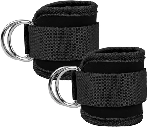 Correas para Tobillo Bandas de Resistencia para Tobillo Puños para Muñeca Correas Acolchadas Ajustables Fitness Glúteo Kickback Anillo en D para