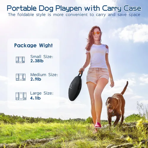 Miniatura 7 de Corralito para perros, corralito para mascotas, corralito plegable para cachorros y gatos, carpa jaula portátil para ejercicio, cubierta de sombra