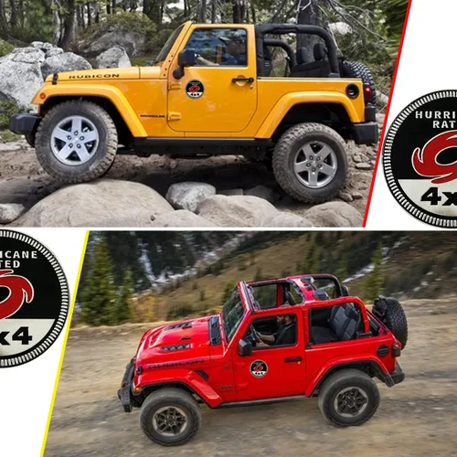 Miniatura 4 de Insignia de huracán emblema de automóvil, 4 x 4 de metal, insignias de metal 3D, emblemas redondos, calcomanías compatibles con vehículos Jeep