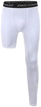 Miniatura 2 de Medias de compresión de una pierna pantalones largos de baloncesto deportes capa base ropa interior activa apretado