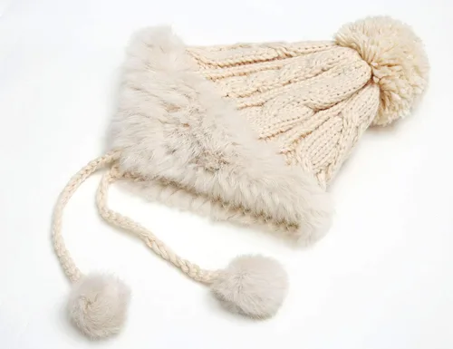 Miniatura 4 de Zecmos Gorro de invierno con diseño de calavera para mujer, tejido de piel sintética, cálido, suave, con orejeras de forro polar