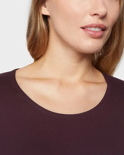 Miniatura 3 de 32 Degrees - Camiseta ligera para mujer, manga larga, ajuste de forma, elástico en 4 direcciones, térmica