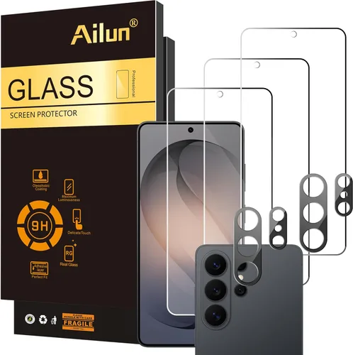 Miniatura 17 de Ailun Protector de Pantalla de Vidrio para Galaxy S25 Ultra [6.9 Pulgadas] 3Pack + 3Pack Lente de Cámara de Vidrio Templado Desbloqueo por Huella