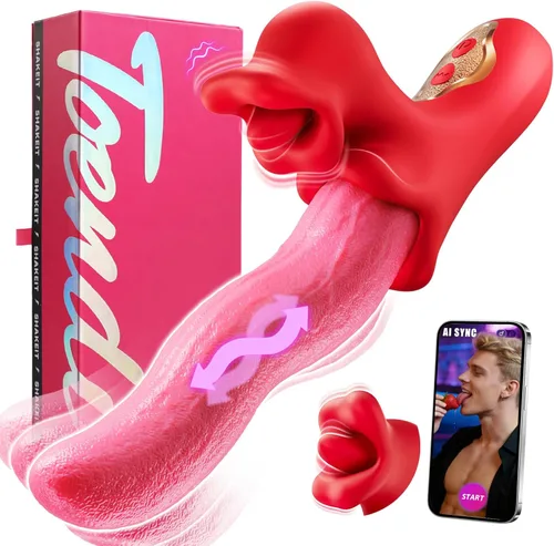 Miniatura 11 de Toendi Vibrador de lengua de juguete para mujeres, juguetes sexuales, vibradores de punto G, consolador con 9 modos de vibración, 9 modos de Lengua