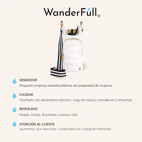 Miniatura 4 de WanderFull® HydroBag® original, se adapta al soporte para botellas de agua de hasta 32 onzas con correa, cuerpo cruzado manos libres, bolsa