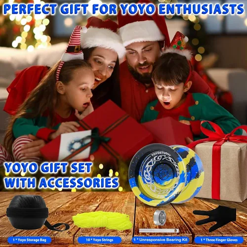 Miniatura 7 de YOYOSTUDIO F25 Finger Spin Yoyo Yoyo profesional sensible para niños de 8 a 12 años, yoyo profesional para adultos con kit de accesorios de yoyos