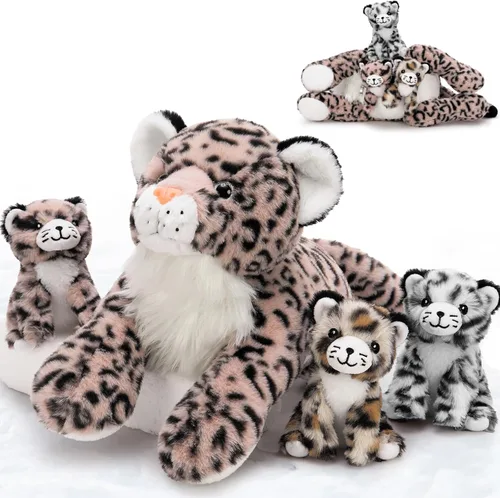 Miniatura 31 de MorisMos - Animales de peluche de lagarto, mamá camaleón gigante de 27 pulgadas con 4 lagartos bebés, juguetes para niños y niñas, mamá iguana